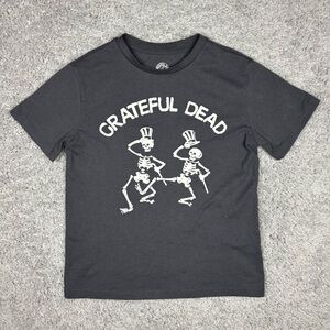 Grateful Dead Shirt Boys 8 Crewneck Tee Dancing Skeletons Top Hat Cane Music